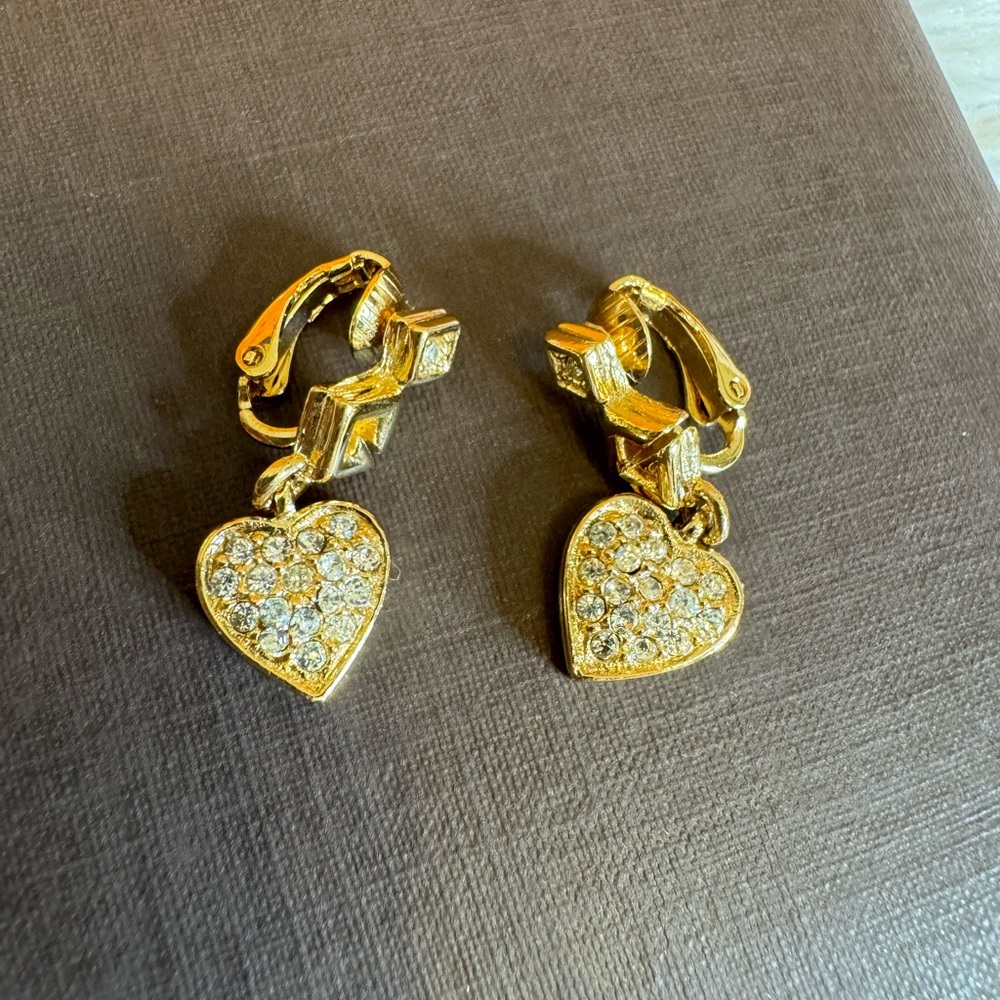 Givenchy clip on dangling earrings